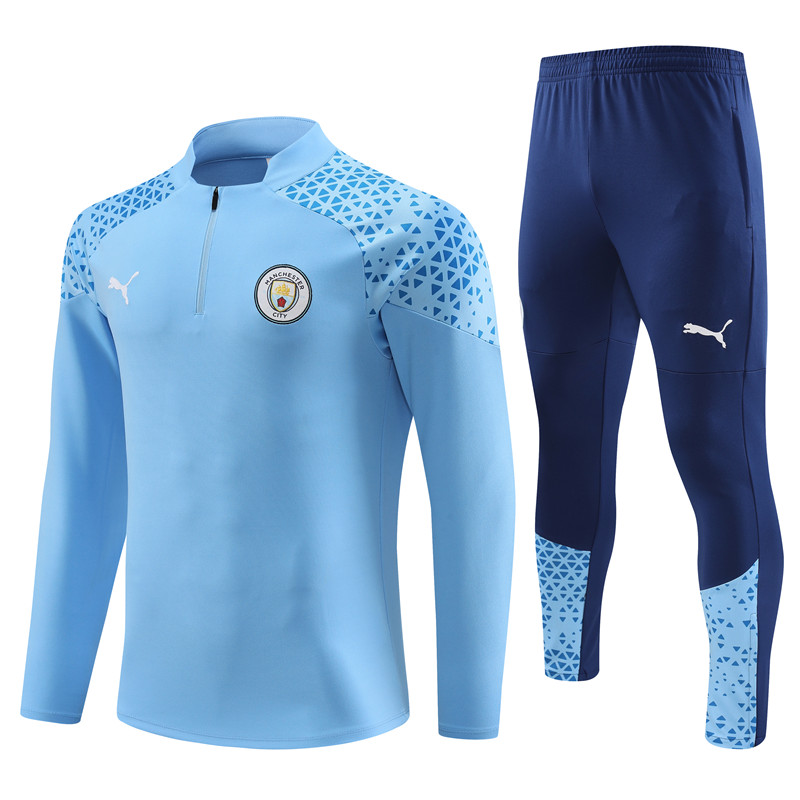 Manchester City 23-24 Long Sleeve Training Set -Light Blue